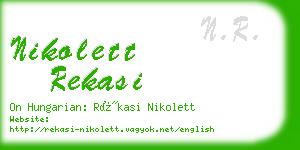 nikolett rekasi business card